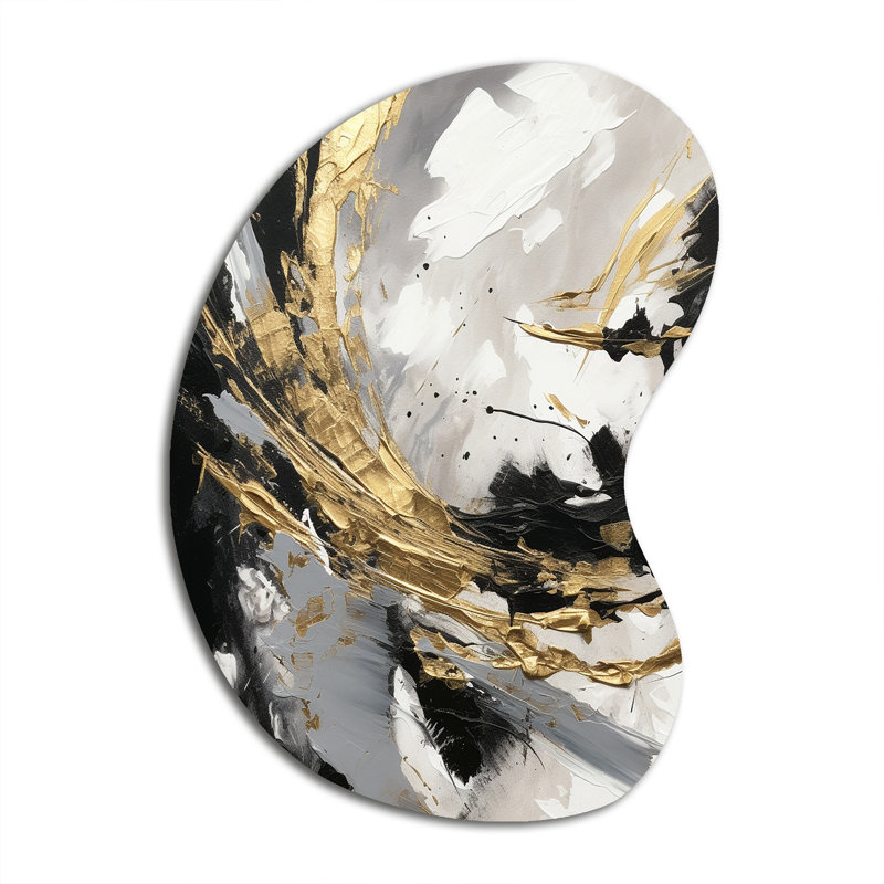 Zeigler - forme abstraite de flèche - art mural asymétrique en métal, H 39 po x l 28 po