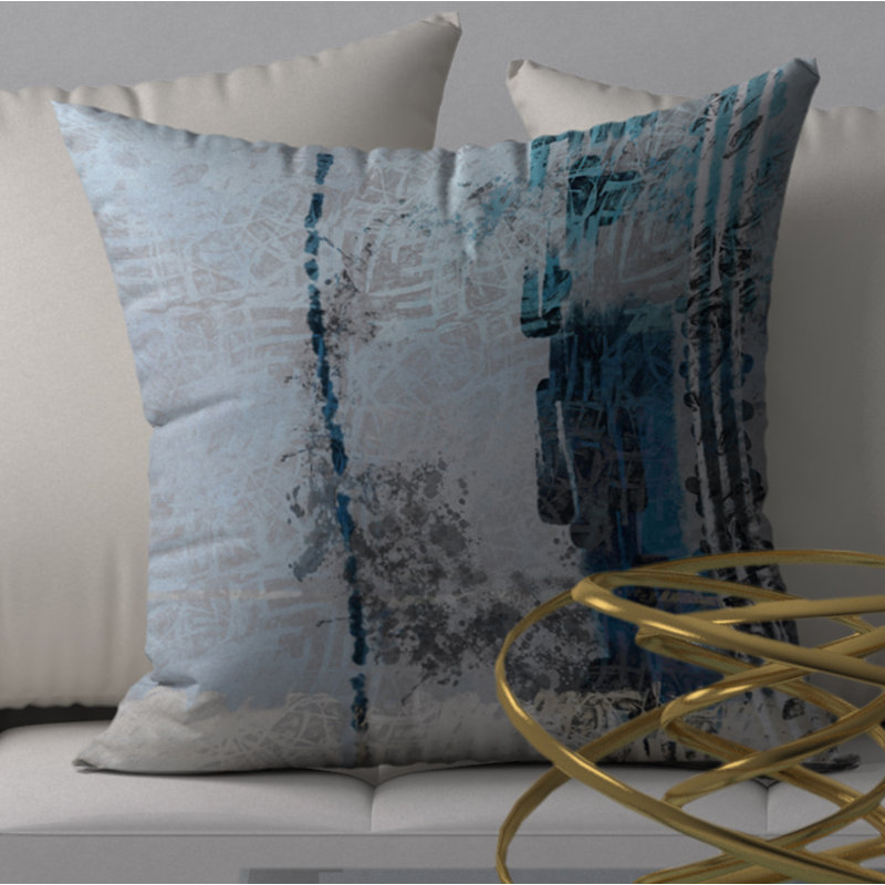 Abstract Reversible Throw Pillow, 20" x 20"