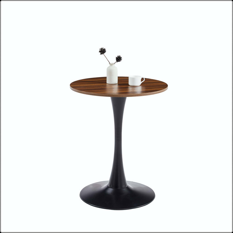 24" Modern Round Tulip Dining Table with White Top
