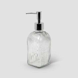 Clear Glass Soap Dispenser PURE SOAP 18 FL OZ