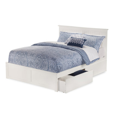  Nantucket Platform Bed with Flat Panel Footboard and Turbo Charger with Urban Bed Drawers