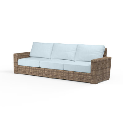 Havana 107'' Wide Premium All-Weather Wicker Patio Sofa with Cushions