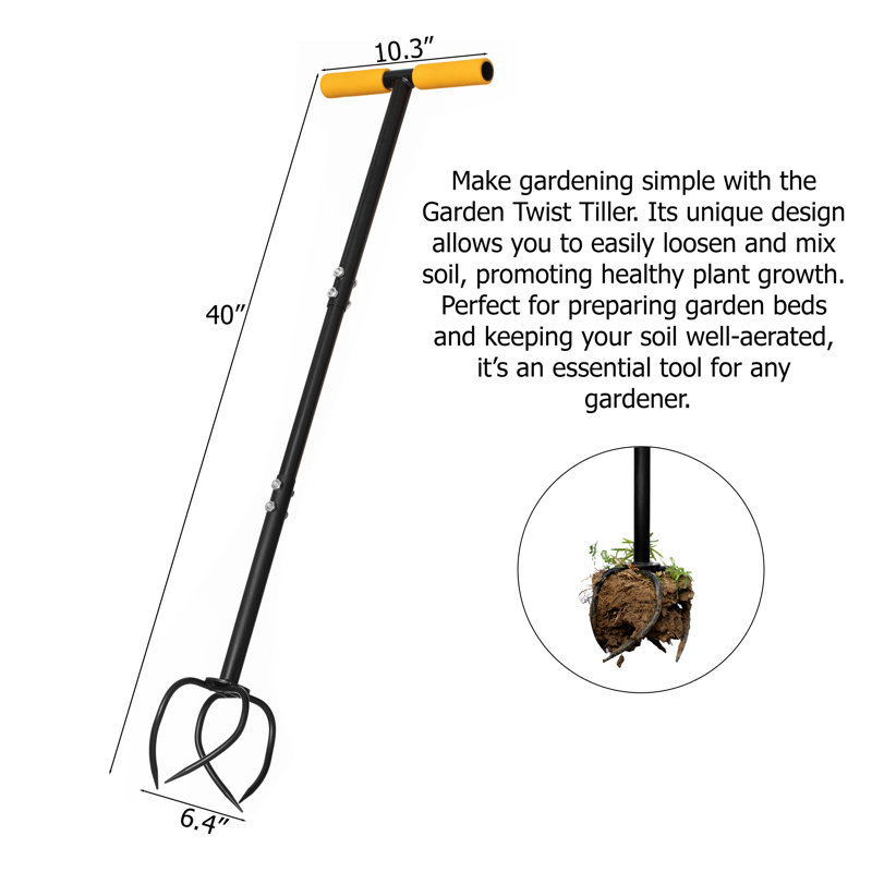 Aérateur de pelouse de 40 pouces Gardenized Spike