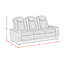 Ensemble de salon Taionna 2 pièces en ciment rocheux/charbon - Sofa et causeuse-1488896048