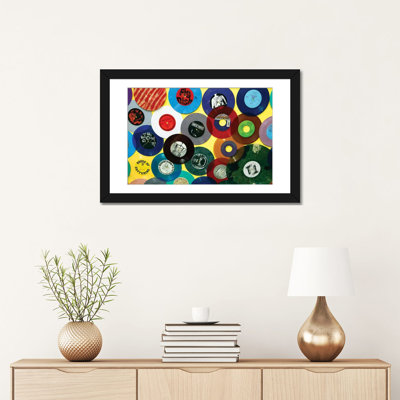 «Vinyle 45's II», reproduction sur toile