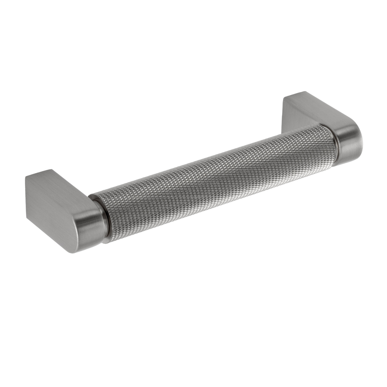 Kent Knurled Cabinet Bar Pull, Satin Nickel, 4"