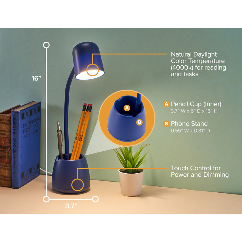 Darkash Desk Lamp, Navy