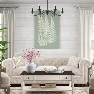 «Ferns on Sage III», peinture sur toile