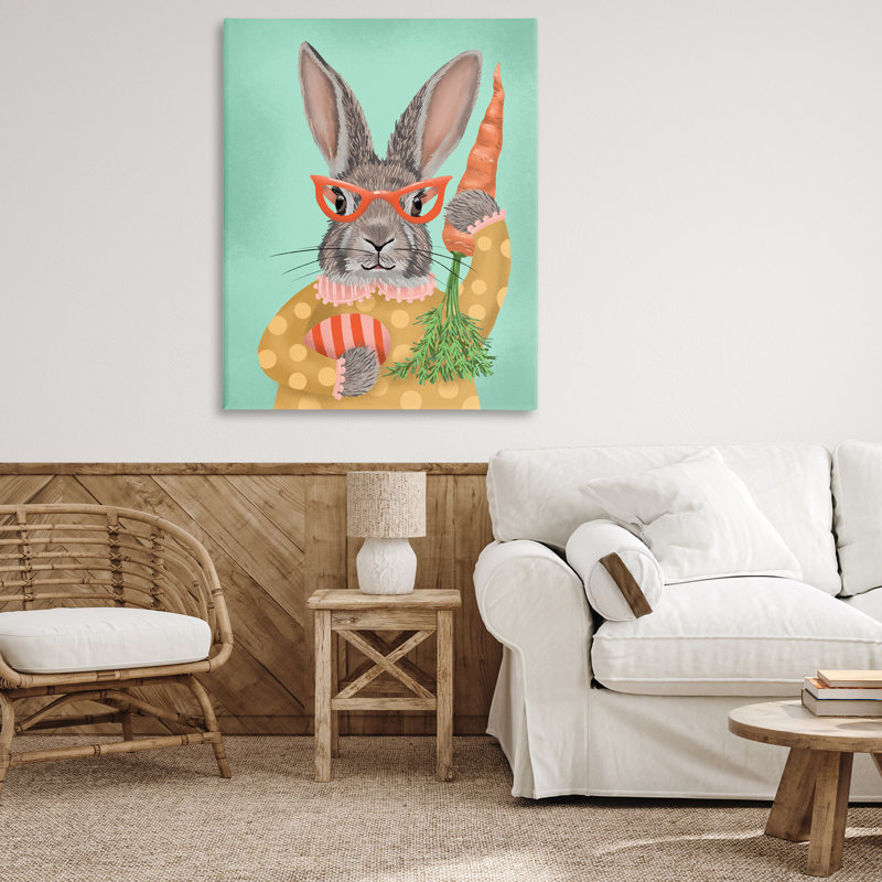Toile de lapin à pois, design par Jilly Jack Designs, H 48 po x l 36 po