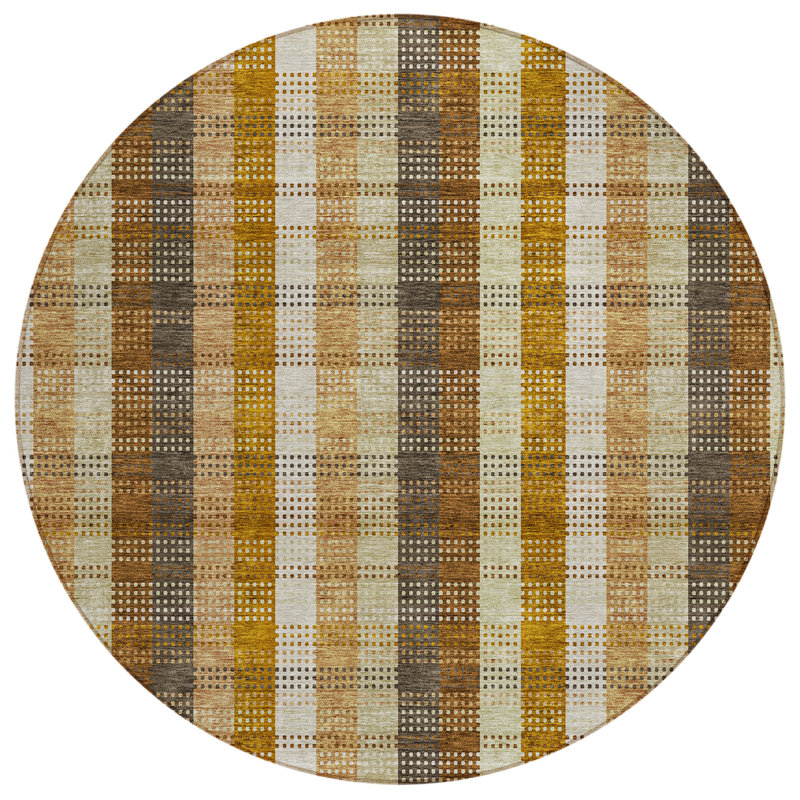  Chayden Area Rug with Non-Slip Backing, Round 8'