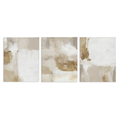 " Beige Modern Abstraction " by Ros Ruseva 3 - Pieces