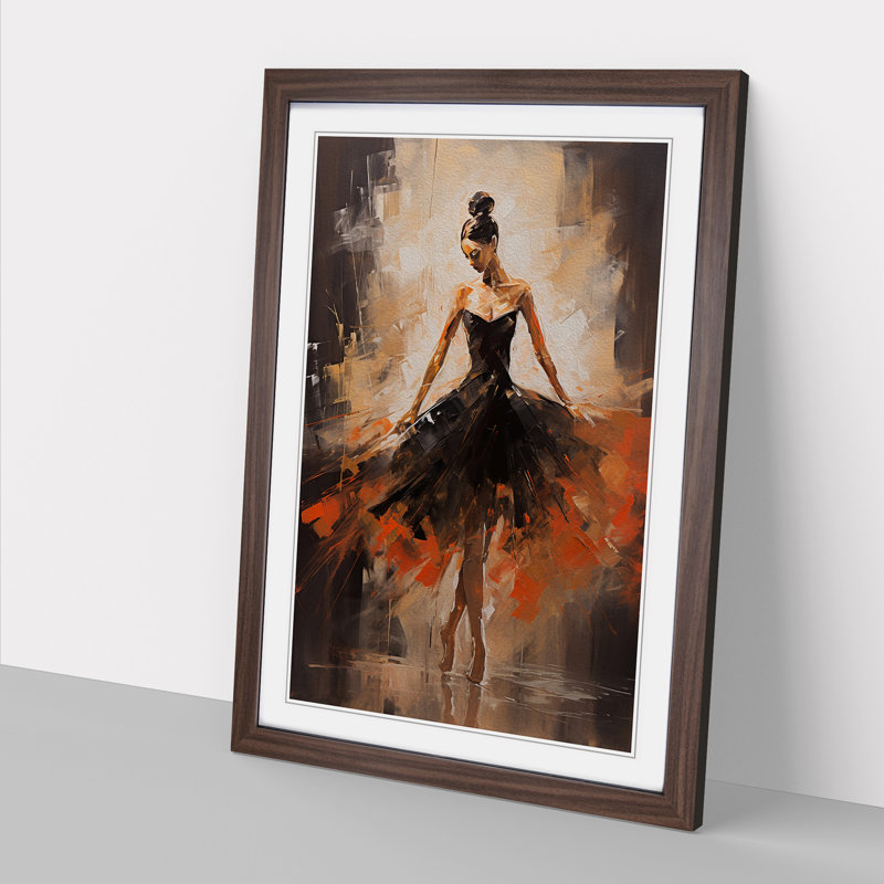 Single Picture Frame Print on Wood, 34cm H x 25cm W, Walnut Framed
