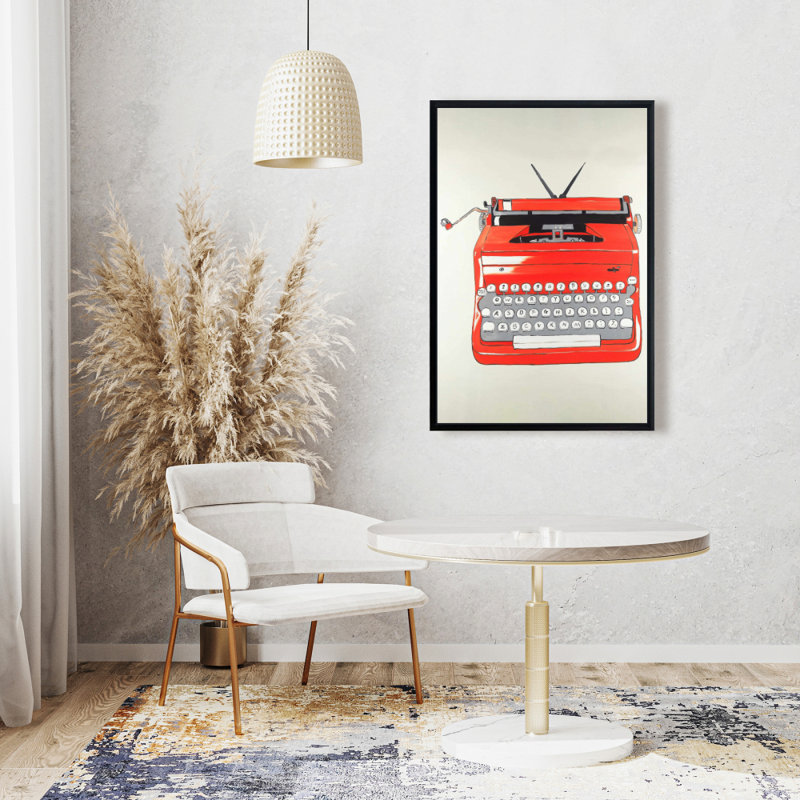 «Red Typewritter Machine» sur toile