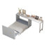 Lit simple escamotable avec commode à hauteur réglable, commode escamotable avec coussin pliable pour chambre d'amis, petit espace, gris-2139670117