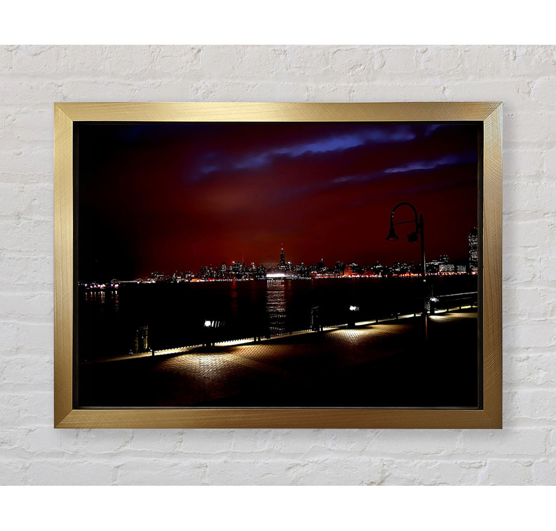 Gerahmter Kunstdruck New York Skyline At Night