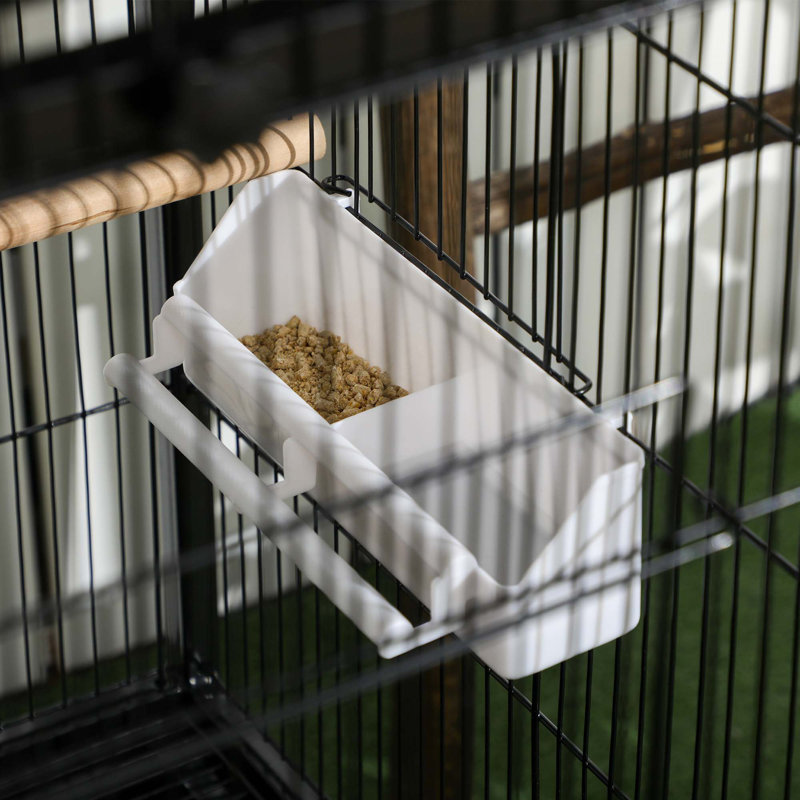 Grande cage à oiseaux polyvalente avec plusieurs portes et caractéristiques conviviales, H 55 po x l 20,25 po x P 19,75 po