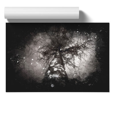 Birch Tree Paint Splash - Frameless Print