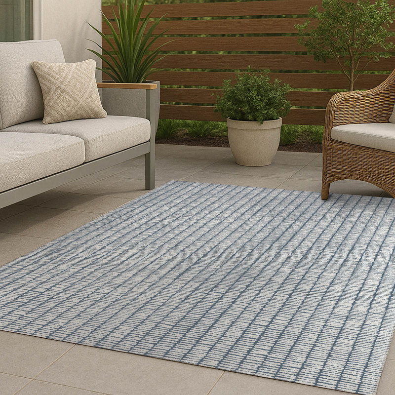 Tapis d'extérieur antidérapant Ricky Row, Rectangle 4pi x 6 pi