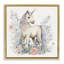 Licorne dans un cadre flottant délicat à motif floral, design Creative Studio-618897021-618896995