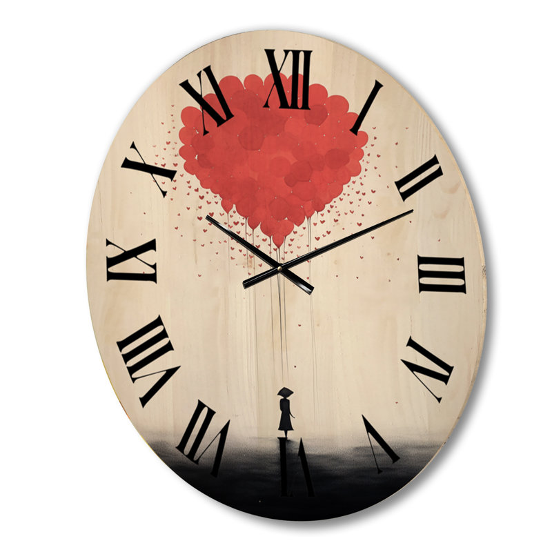 Horloge murale en bois surdimensionnée Serenity, Grand