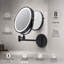 Miroir de salle de bain mural moderne à DEL 8 po avec grossissement 10 fois-133232294