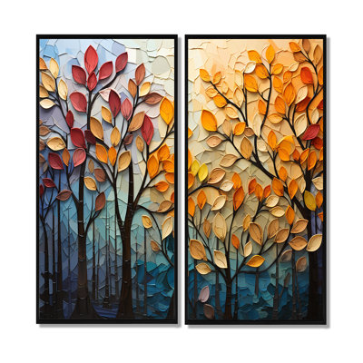 Datto - Floral Leaves Canvas Wall Art