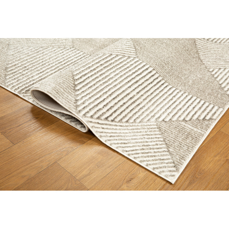 Tanja Collection Modern Geometric Area Rug, Rectangle 5'3" x 7'8"