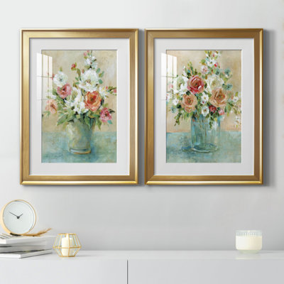 Sun Drenched Bouquet - Ensemble de 2 reproductions d'art