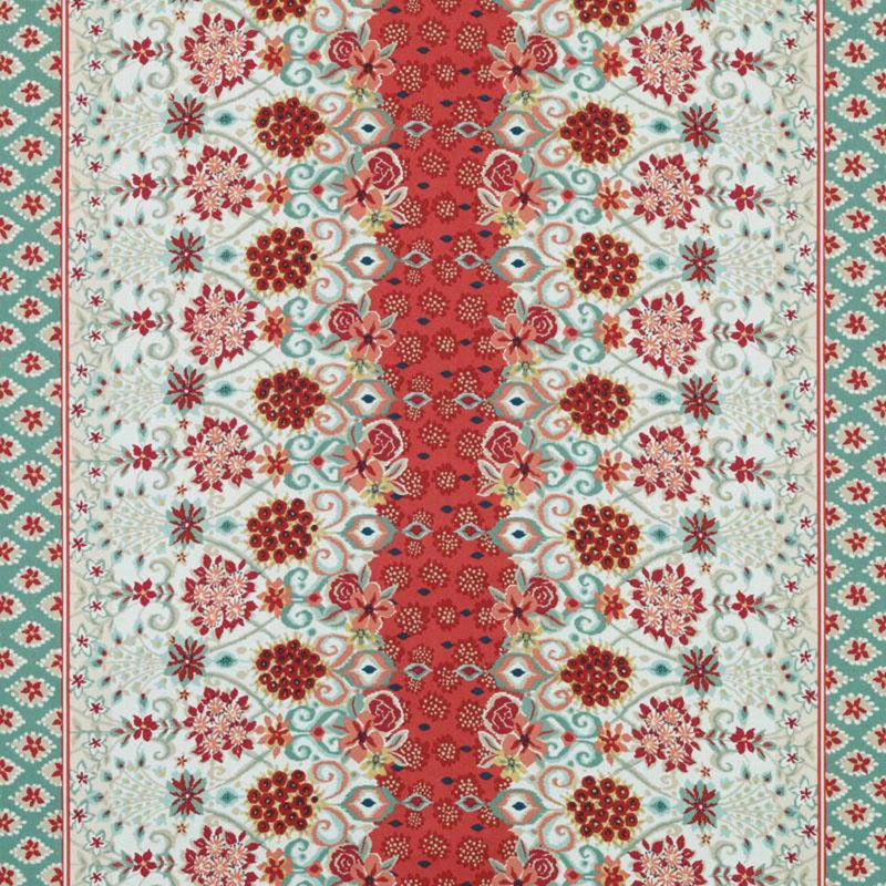 Tilton Fenwick Rocat Fabric, Mint/Red