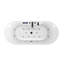 Baignoire de trempage et de massage à air chaud 71 po x 31,5 po avec éclairage à DEL et panneau de contrôle Bluetooth, désinfection à l'ozone intégrée