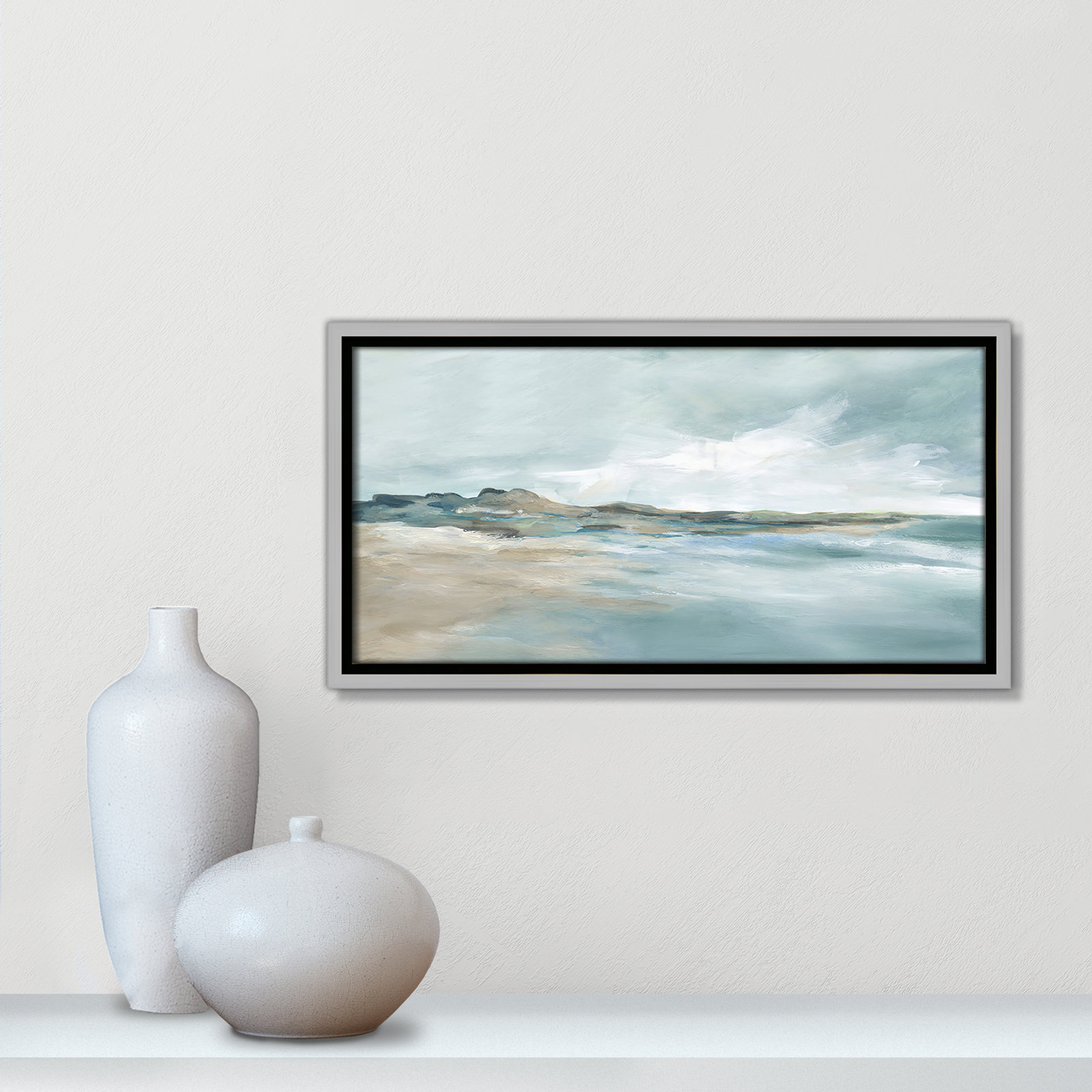 Sandpoint Print by Carol Robinson, Silver, 9.5" H x 17.5" W