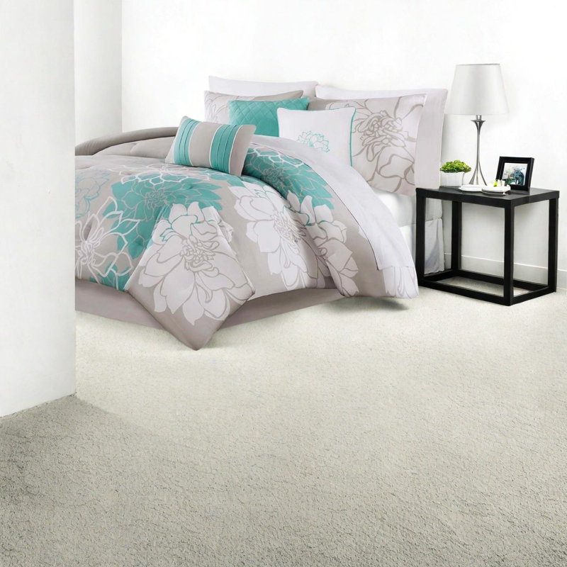 Ensembles de literie de luxe, satin de polyester, élégance florale pour la maison