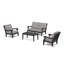 POLYWOOD x Birch Lane Veranda 4-Piece Deep Seating Set with Loveseat-109264784