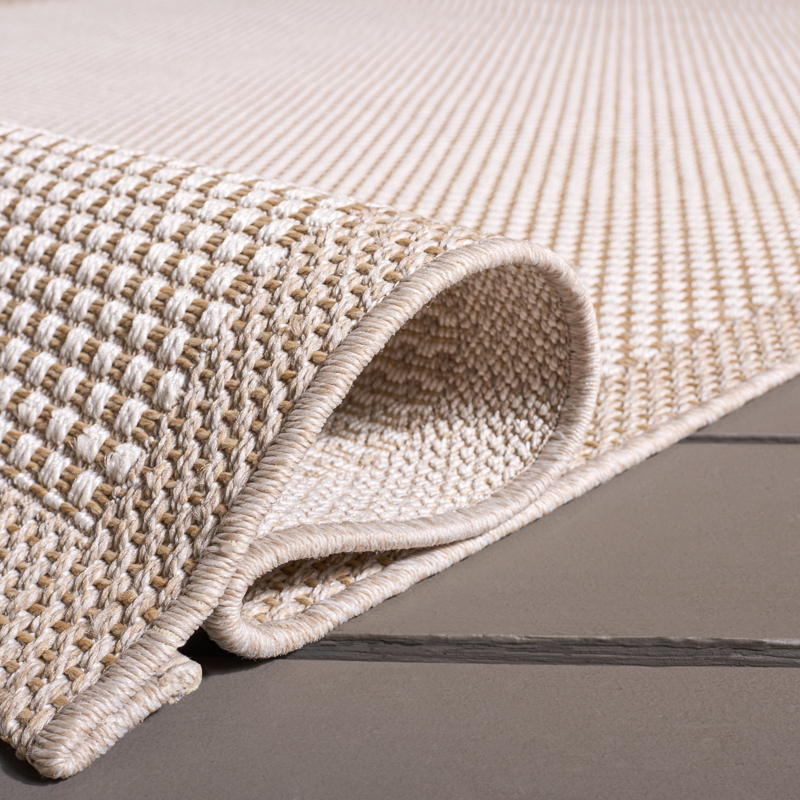 All-Weather Performance Checkered Rug, Rectangle 8' x 10'