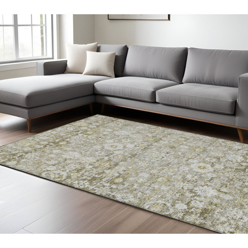 Tapis intérieur lavable floral 8 pi x 10 pi