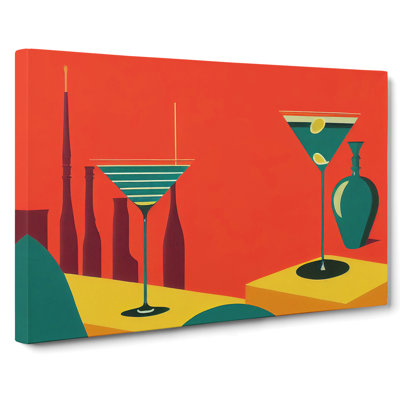 Retro Cocktail Art Vol.7 - Wrapped Canvas Print