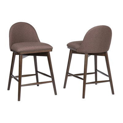 Santana Upholstered Counter Stool with Solid Wood Frame