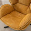 Fauteuil d'appoint pivotant rembourré et capitonné-130753845-120699334