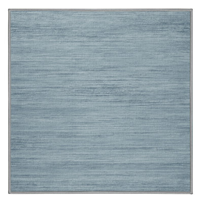 Machine Washable Solid Gray Area Rug