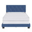 Structure de lit tapissier avec tête de lit Diamond Linen