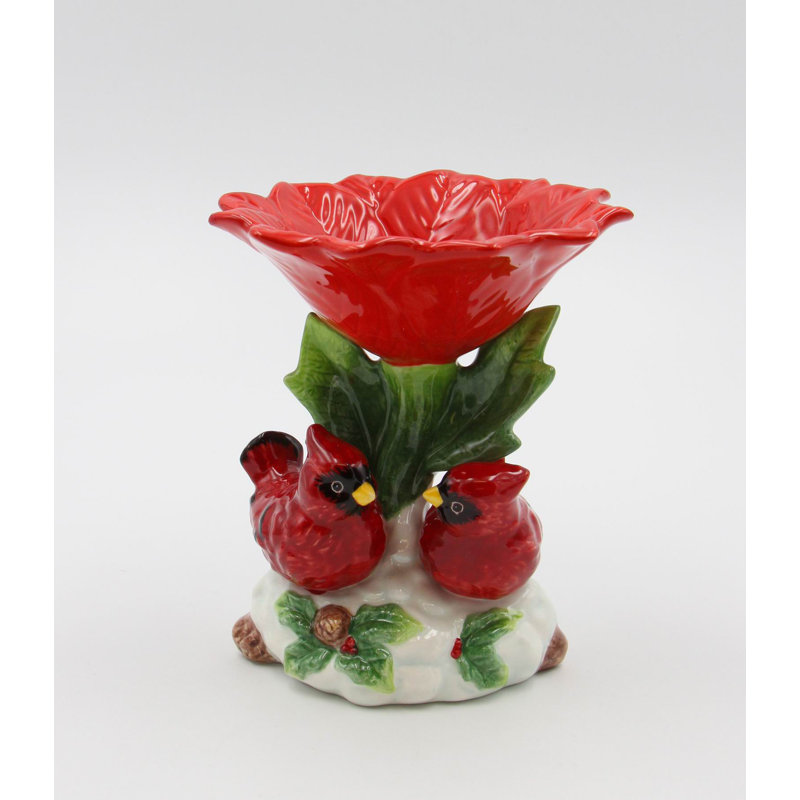 Bol décoratif en faïence abstraite rouge waburn