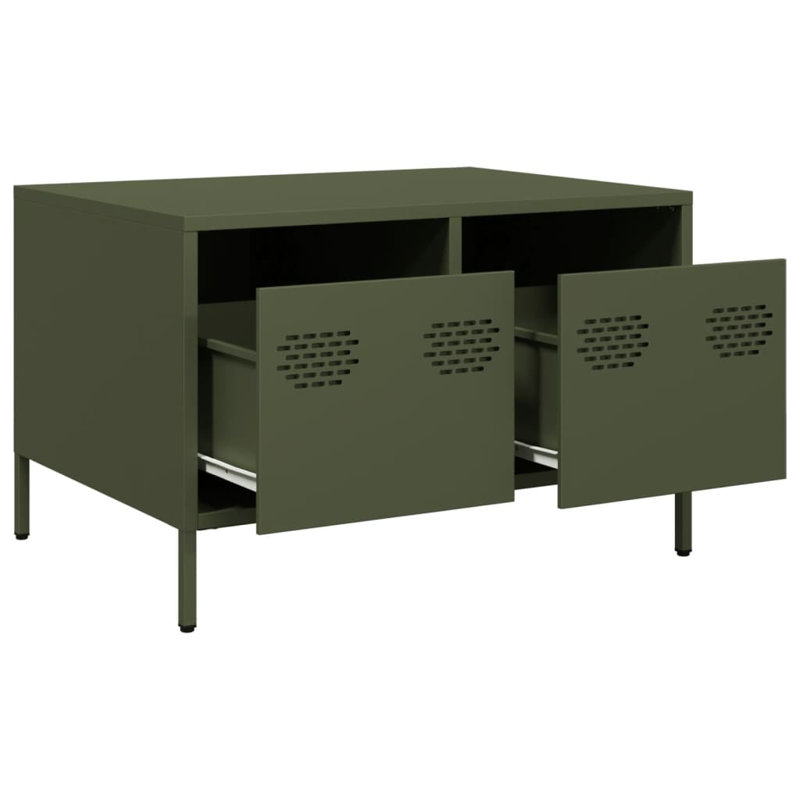 Avarni Unfinished TV Stand for TVs up to 24", Olive green