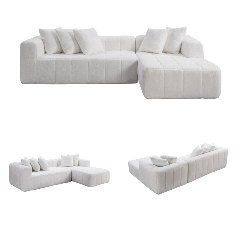 Canapé modulaire 107,9 po Cloud, Blanc