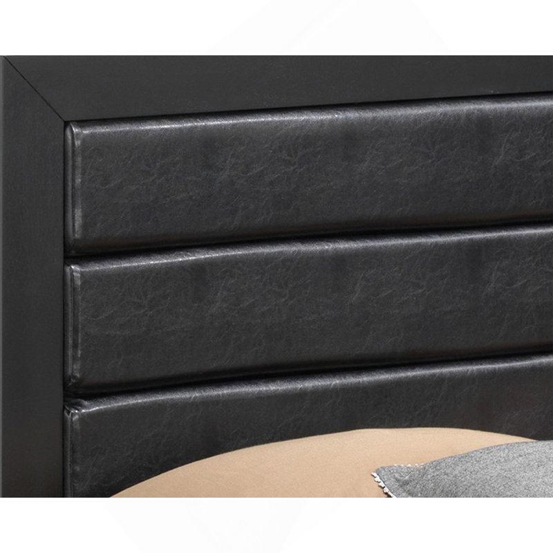 Sleek Transitional Black Storage Bed