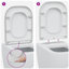 Grey Plastic Standard Adjustable Armrests Toilet Seat Oval-750646414