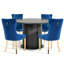 Ensemble de salle à manger 5 pièces pour 4 personnes Modern Glam-1892315704-1892315705