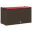  Banc de rangement pour patio avec coussin en rotin de poly 39,4 po brun-308196372-308196368