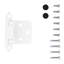 Encadrement de surface à fermeture automatique de surface à fermeture automatique - Blanc - Charnières de porte d'armoire (ensemble de 2)-91102330-125354218