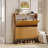 Fluted Shoe Storage Cabinet With 2 Flip Drawers