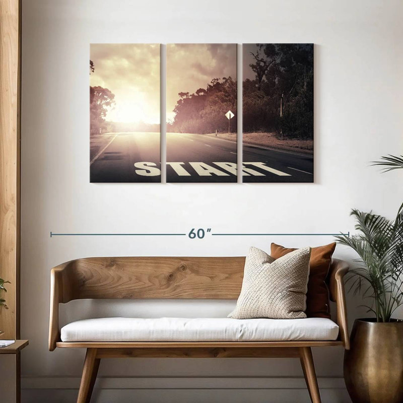 Tergel Start Road Typography, 28" H x 45" W